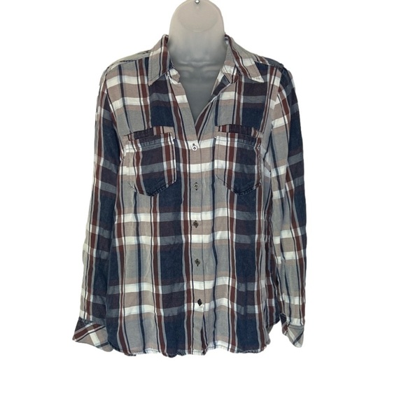 Kut from the Kloth Super Soft Plaid Button Down - Picture 1 of 5
